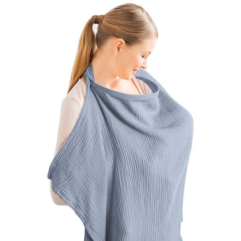 Couverture d'allaitement en gaze de coton