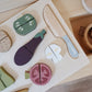 Planche à découper et légumes en bois Montessori
